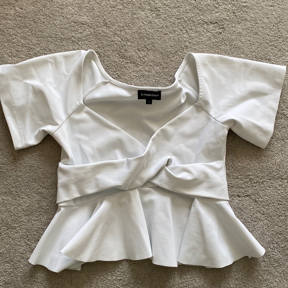 White peplum blouse